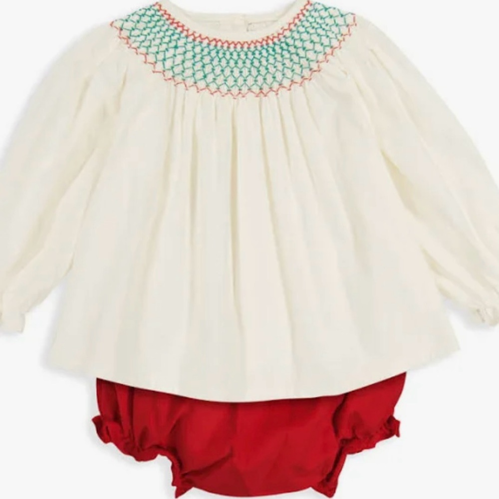 Bella Bliss Corduroy Brussels Smocked Bloomer Set, Brand new with tag